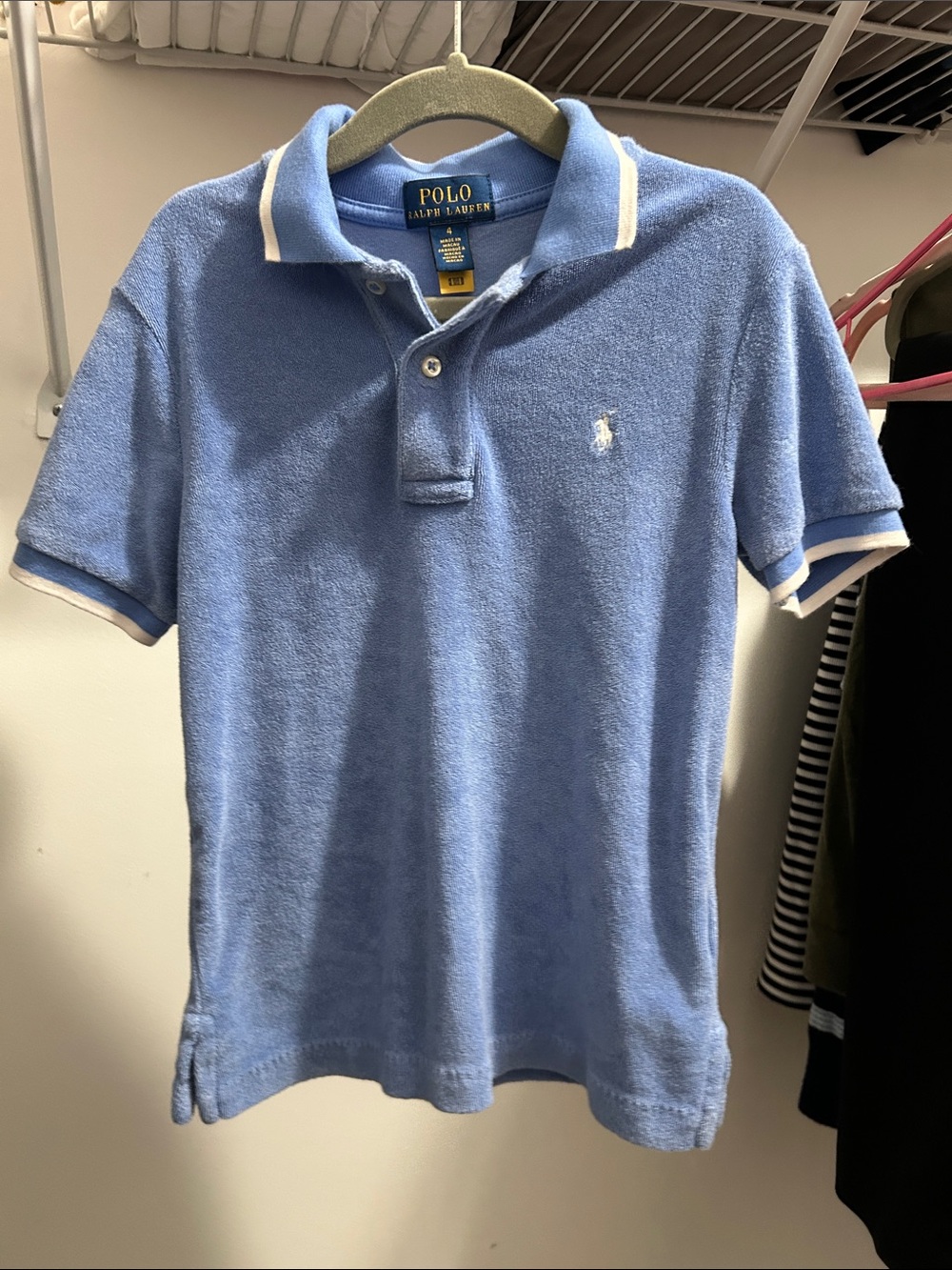 Polo by Ralph Lauren Blue Polo Shirt with White Trim